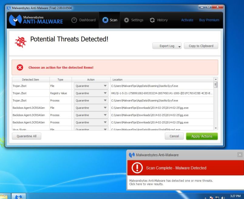 Description: [Image: Remove the malware that Malwarebytes Anti-Malware has found]